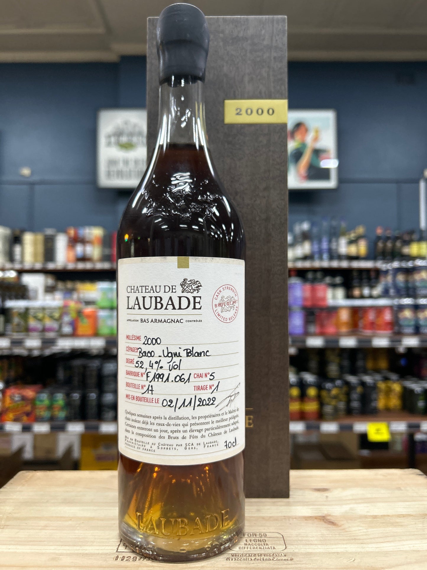 Chateau de Laubade Vintage 2000 Cask Strength Bas Armagnac 700ml