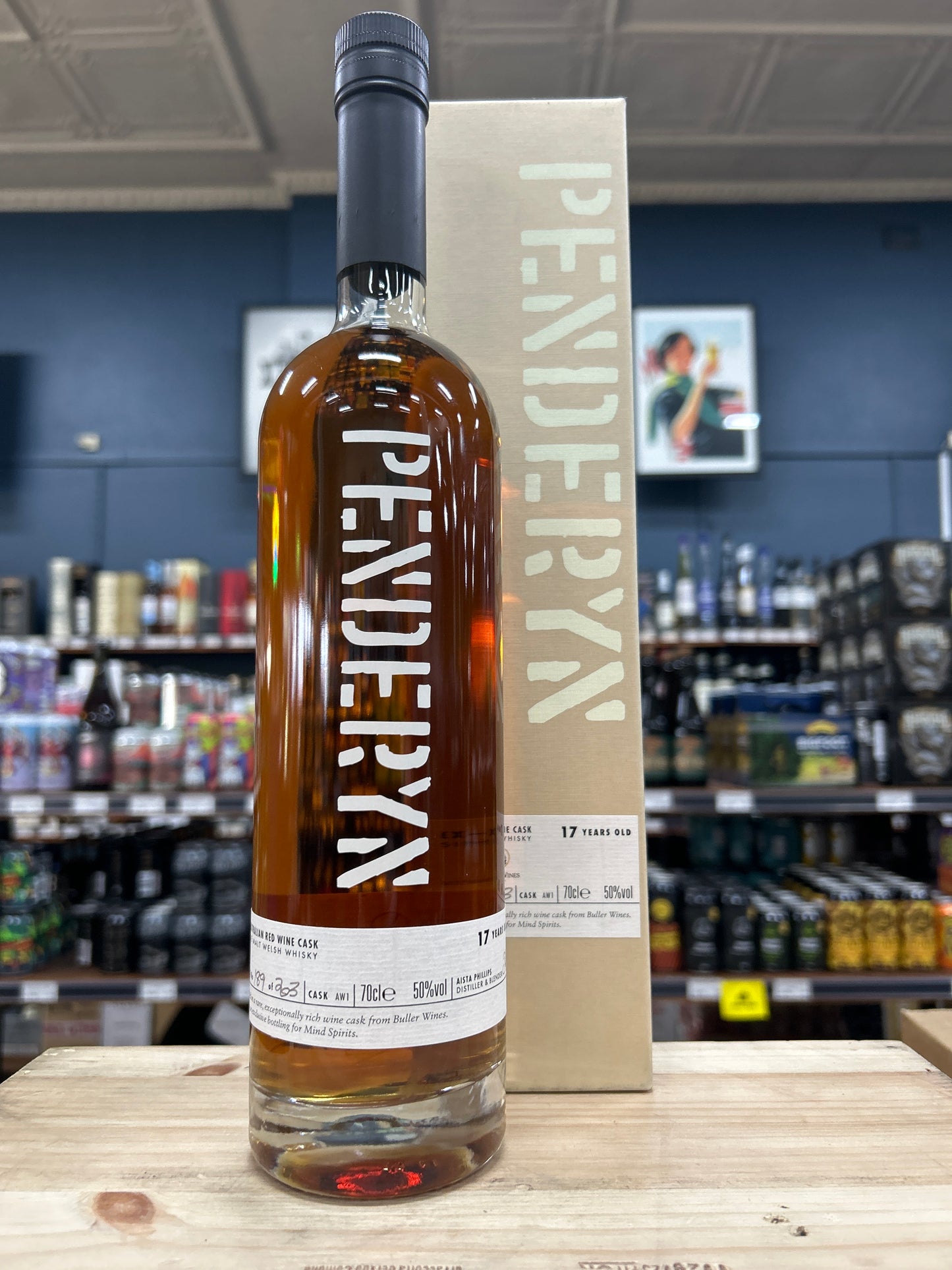 Penderyn Ex Aust. Red Wine Cask Single Malt Welsh Whisky 50% 17yr Old 700ml
