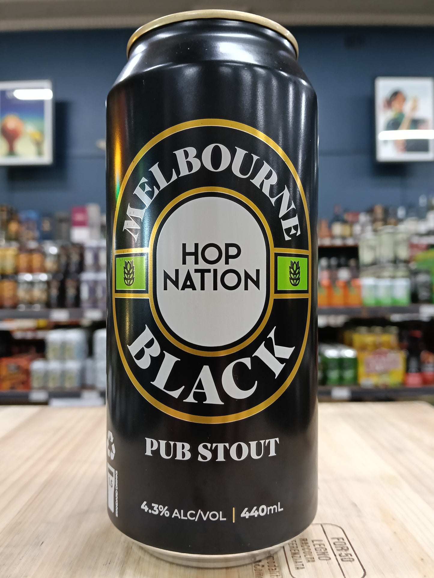 Hop Nation Melbourne Black Nitro Pub Stout 440ml Can