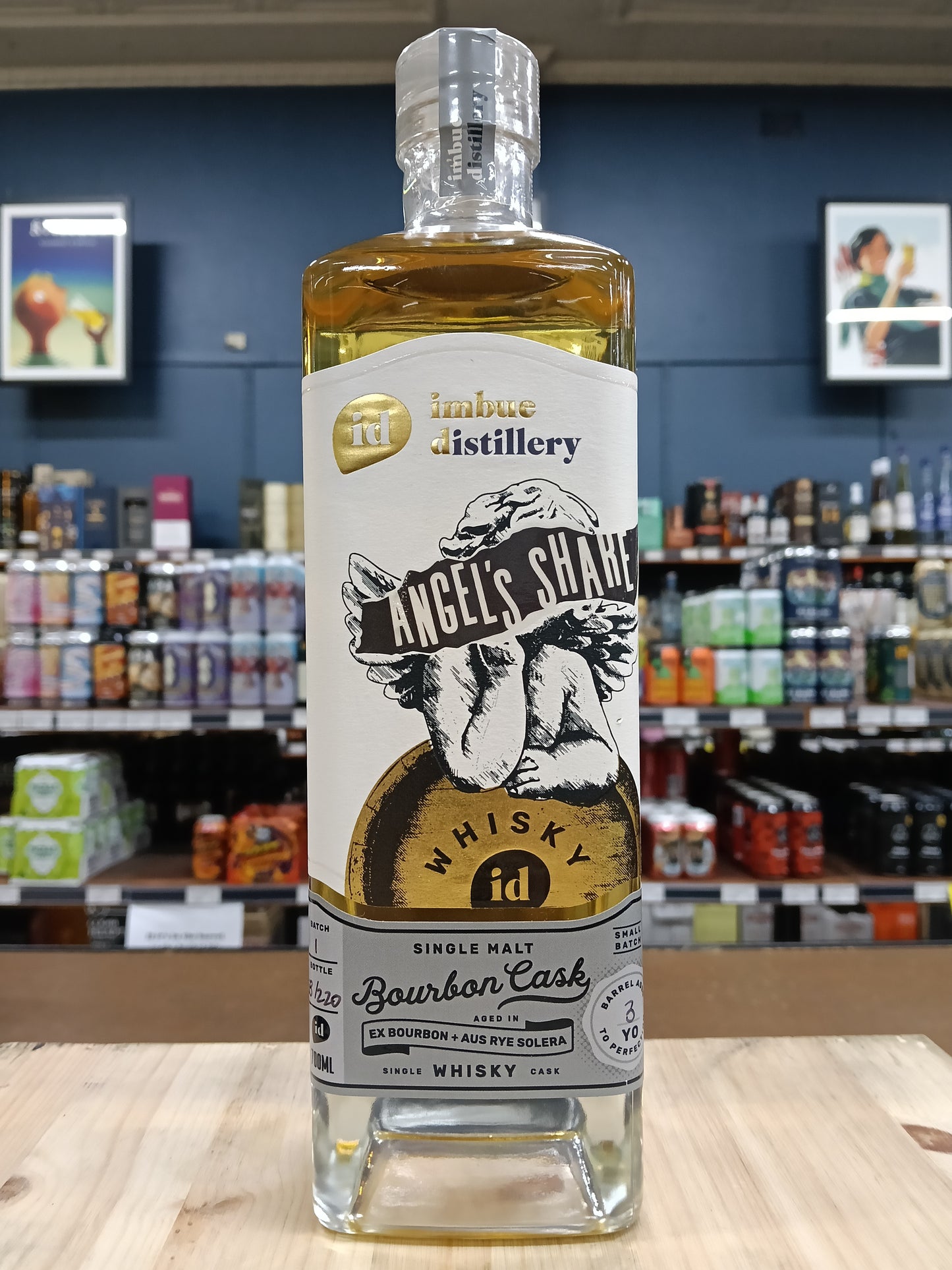 Imbue Distillery Angel's Share Bourbon Cask Strength Whisky 43% 500ml