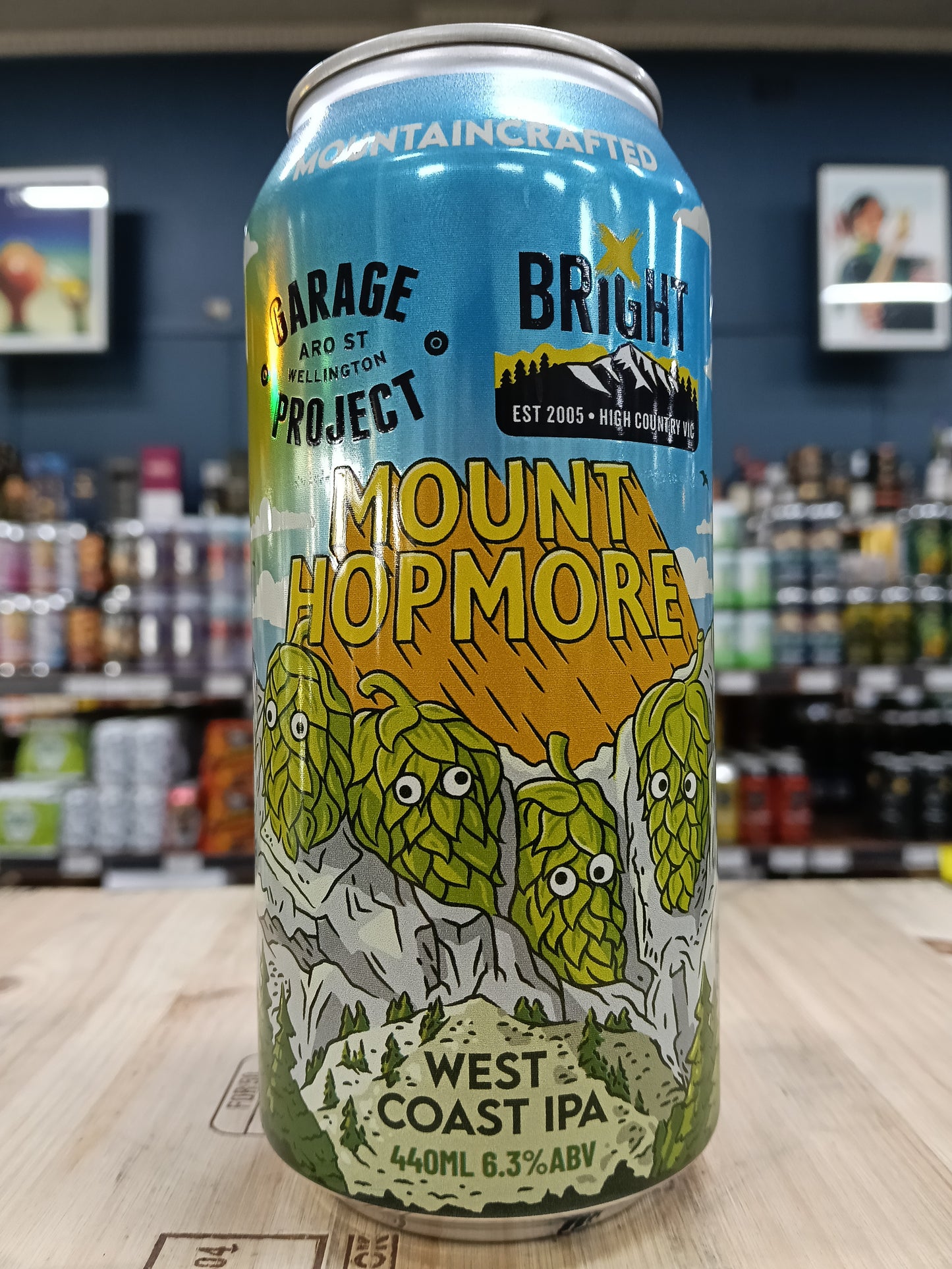 Bright x Garage Project Mount Hopmore West Coast IPA 440ml Can