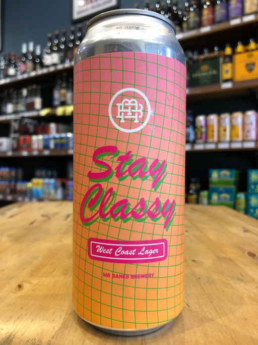 Mr Banks Stay Classy West Coast Lager 500ml Can
