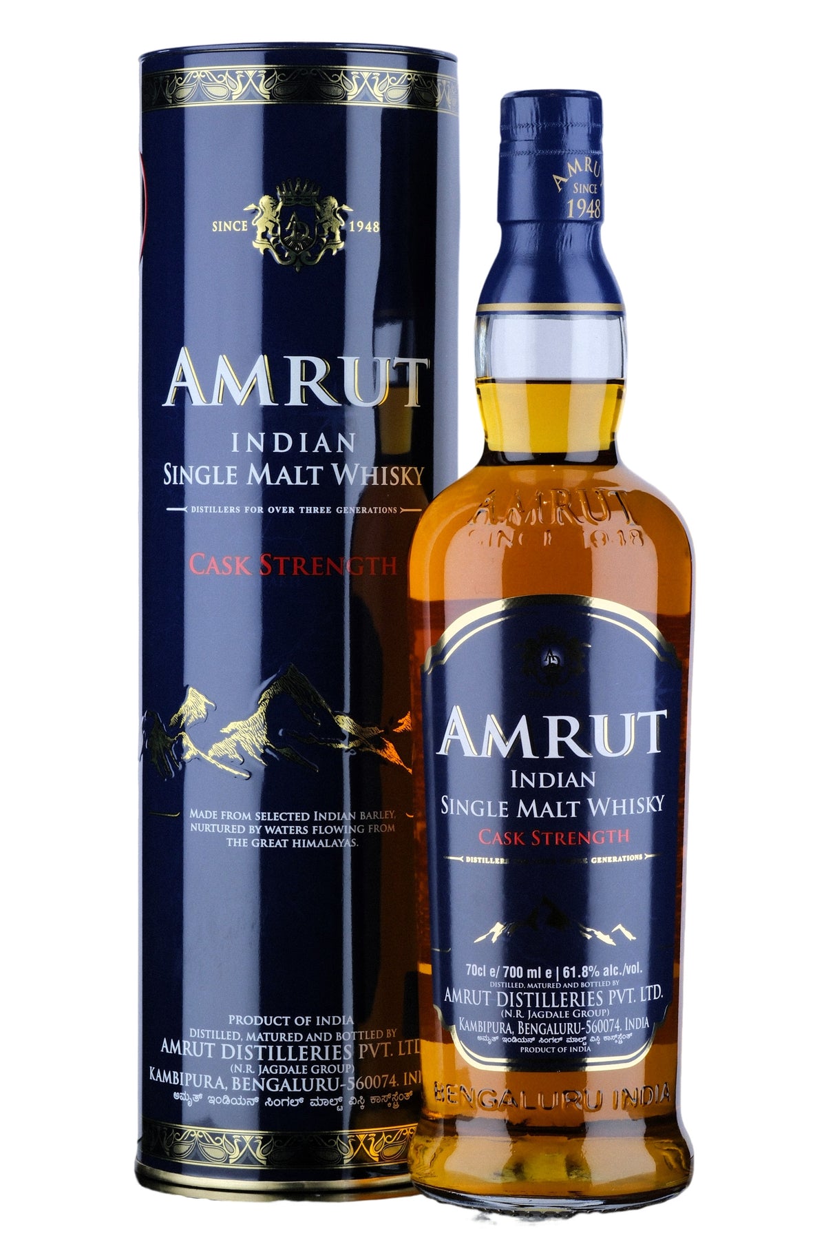 Amrut Distilleries Cask Strength Single Malt Whisky 61.8 % 700ml