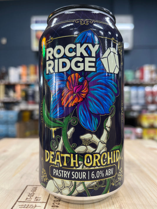 Rocky Ridge Death Orchid Banana Blueberry Vanilla Chocolate Pastry Sour 375ml Can