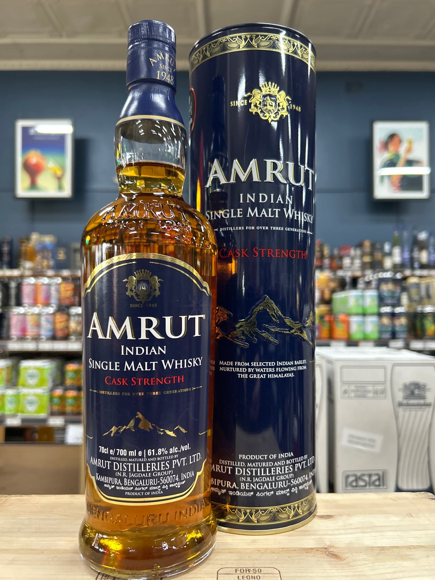 Amrut Distilleries Cask Strength Single Malt Whisky 61.8 % 700ml