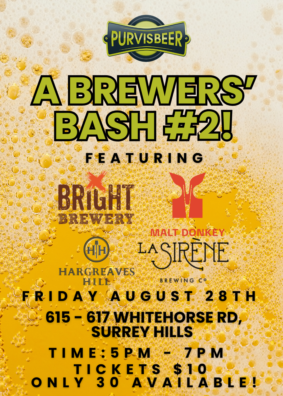 Event Booking - A Brewers' Bash #2 August 2026