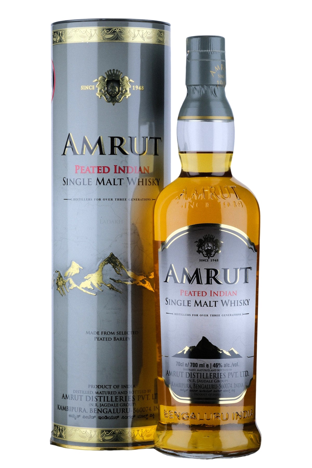 Amrut Peated Single Malt Whisky 46% 700ml