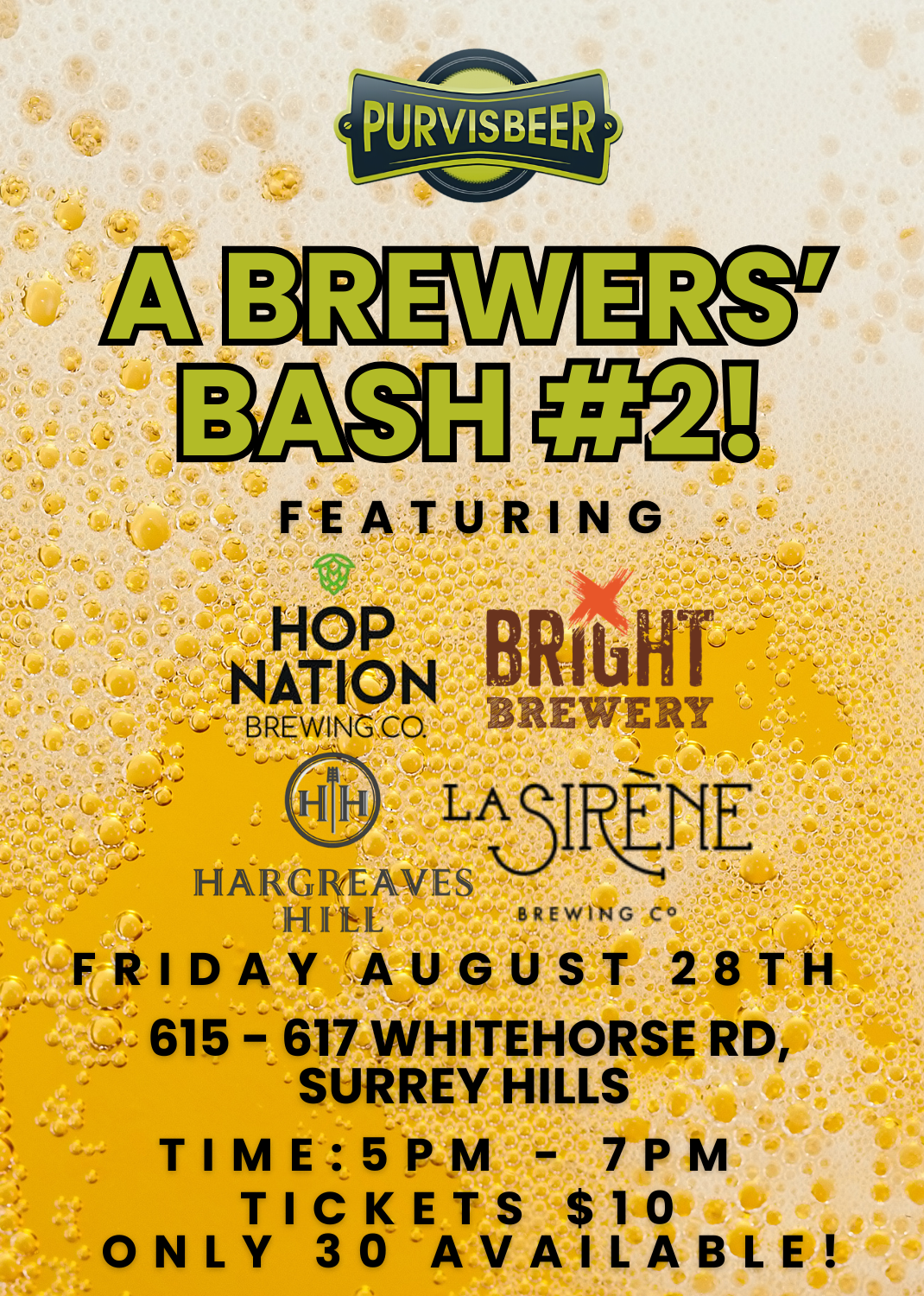 Event Booking - A Brewers' Bash #2 August 2026