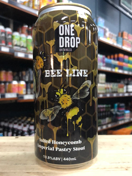 One Drop Bee Line Salted Honeycomb Imp pastry Stout 440ml Can