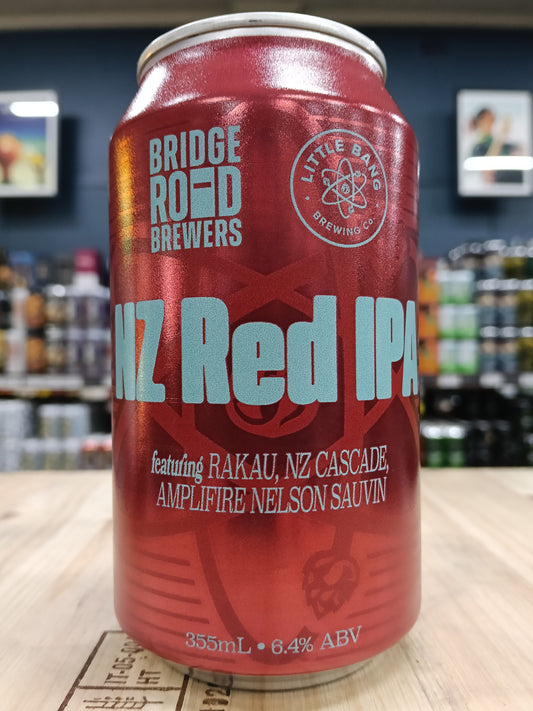 Bridge Road x Little Bang NZ Red IPA 355ml Can