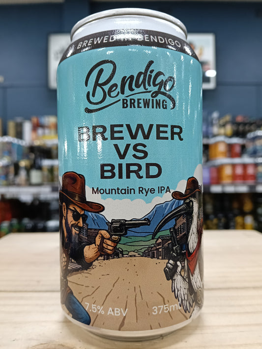Bendigo Brewing Brewer Vs Bird Mountain Rye IPA 375ml Can