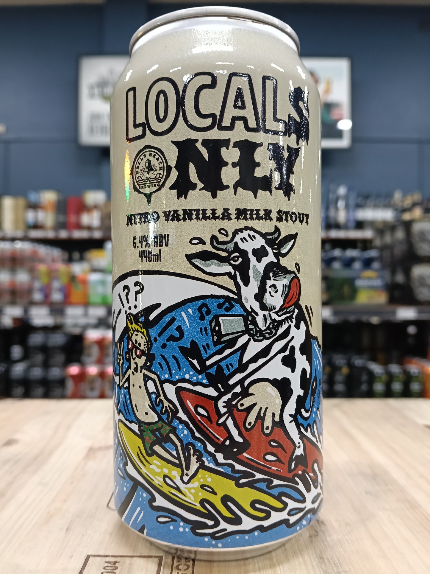 Local Brewing Co. X Bells Beach Brewing Locals Only Nitro Vanilla Milk Stout 440ml Can