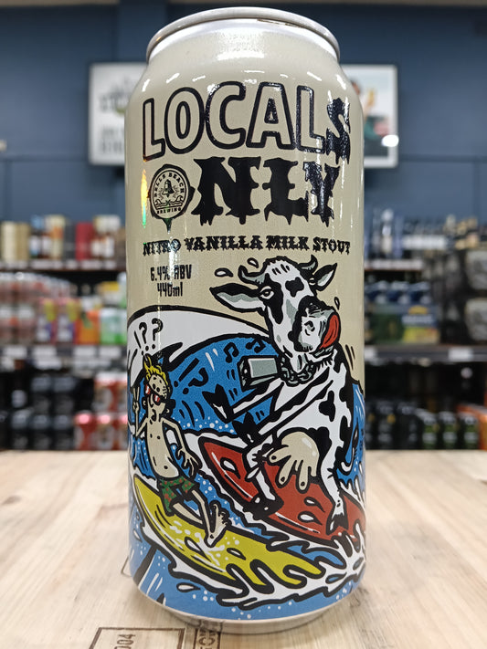 Local Brewing Co. X Bells Beach Brewing Locals Only Nitro Vanilla Milk Stout 440ml Can