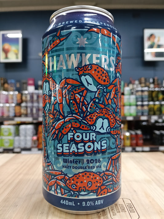 Hawkers Four Seasons Winter 2026 Hazy Double Red IPA 440ml Can