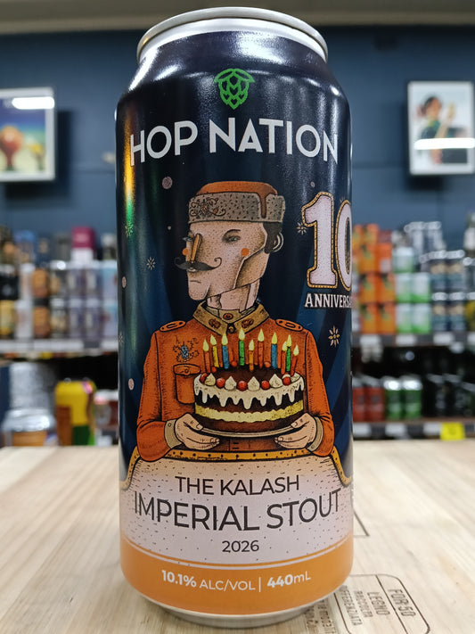 Hop Nation The Kalash 2026 Bourbon Barrel Aged Imperial Stout 440ml Can