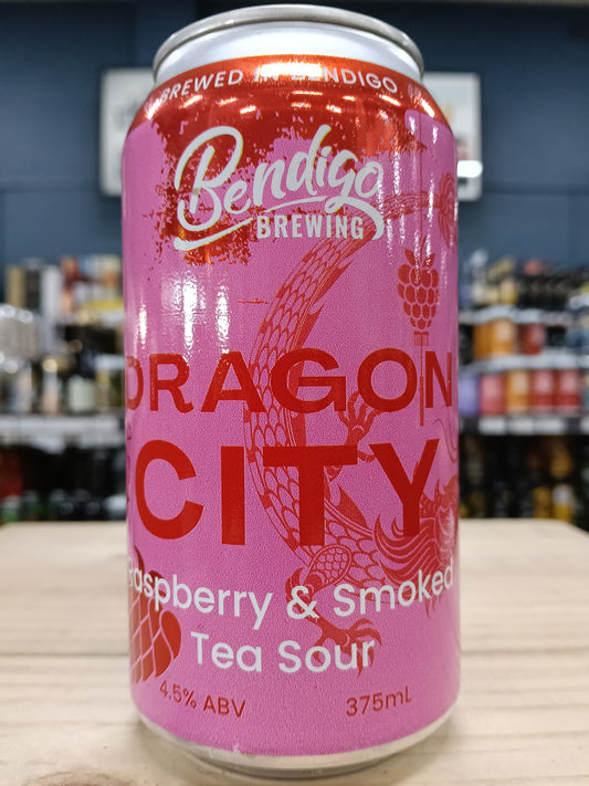 Bendigo Brewing Dragon City Raspberry & Smoked Tea Sour 375ml Can
