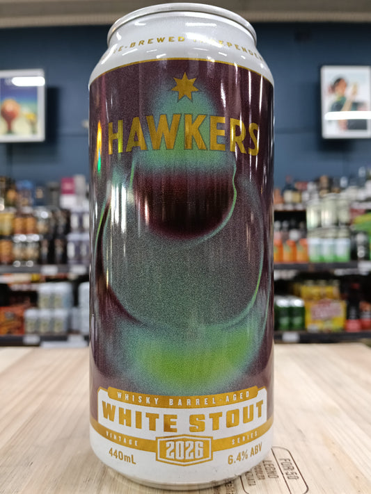 Hawkers Whisky Barrel Aged White Stout 2026 440ml Can