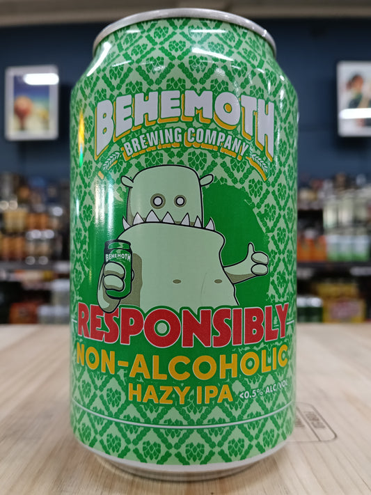 Behemoth Responsibly Non-Alcoholic Hazy IPA 330ml Can