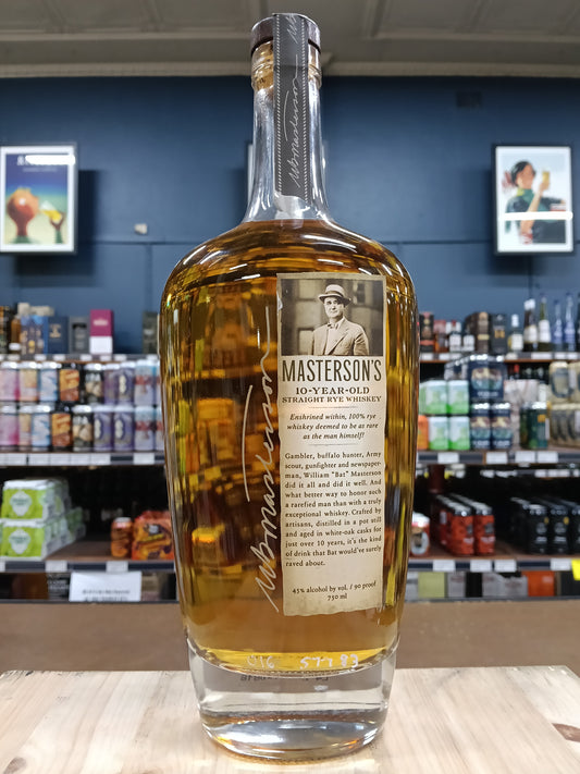 Mastersons 10yr Old Rye Whiskey 700ml