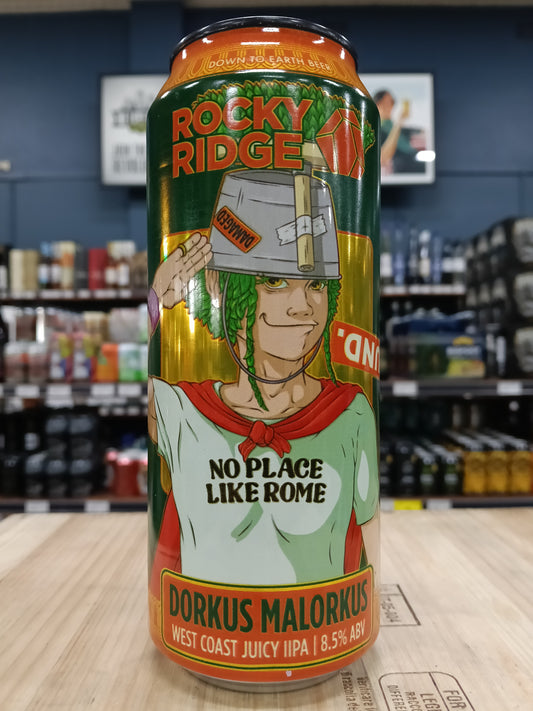 Rocky Ridge x Found Dorkus Malorkus West Coast Juicy IIPA 500ml Can