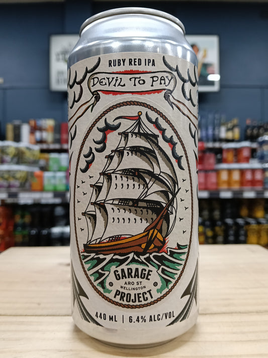 Garage Project Toughie Sticker #2 Devil To Pay Ruby Red IPA 440ml Can