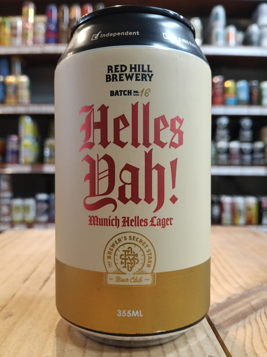 Red Hill Helles Yah! Munich Lager 355ml Can