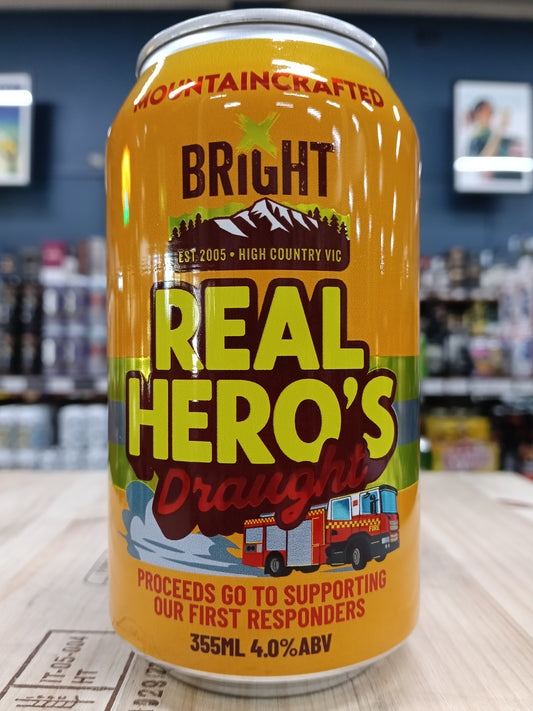 Bright Real Hero's Draught Lager 355ml Can
