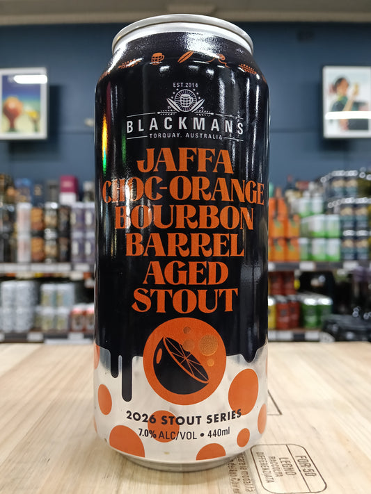 Blackman's Jaffa Choc-Orange Bourbon Barrel Aged Stout 440ml Can