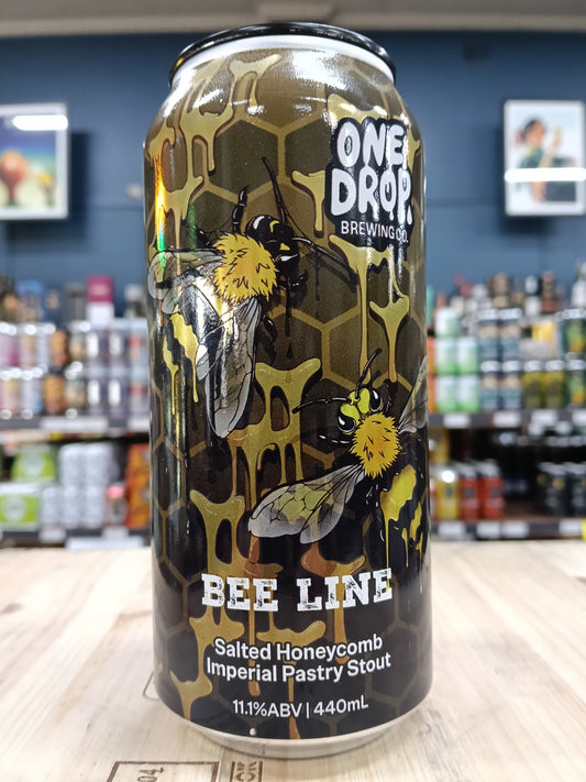 One Drop Bee Line Salted Honeycomb Imperial Pastry Stout 440ml Can