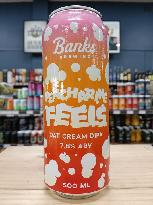 Banks Peacharine Feels Oat Cream DIPA 500ml Can
