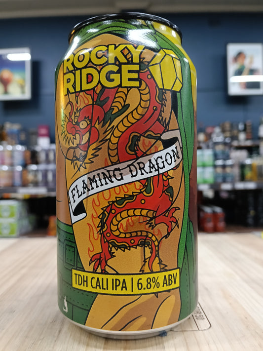 Rocky Ridge Flaming Dragon TDH Cali IPA 375ml Can