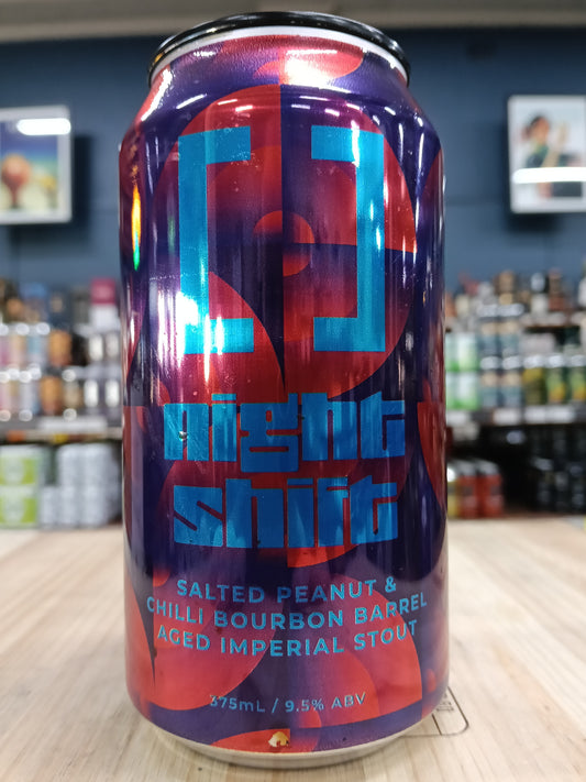 Working Title Night Shift Salted Peanut & Chilli Bourbon Barrel Aged Imperial Stout 375ml Can