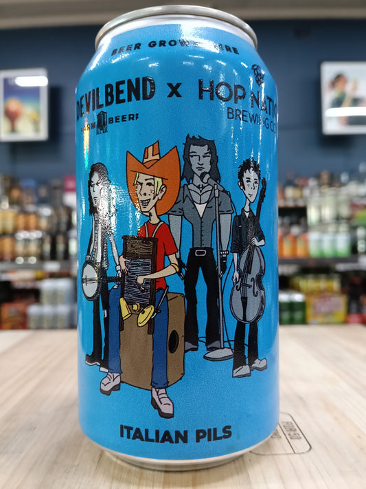 Devil Bend x Hop Nation Italian Pilsner 375ml Can