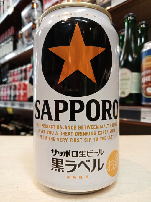 Sapporo Draft Black Label Lager 350ml Can