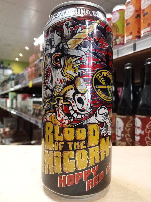 Pipeworks Blood Of The Unicorn Hoppy Red Ale 473ml Can