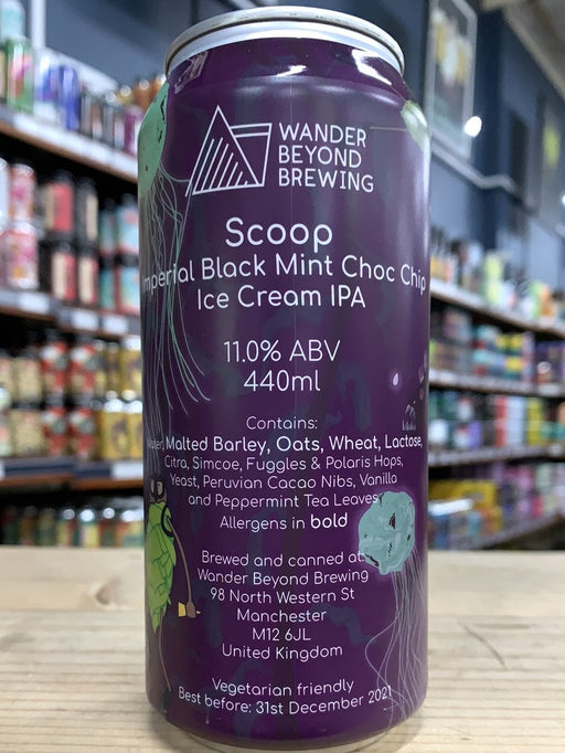 Wander Beyond Scoop Imperial Black Mint Choc Chip Ice Cream IPA 440ml Can