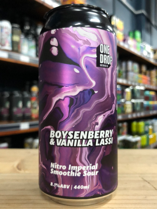 One Drop Boysenberry & Vanilla Lassi Nitro Imperial Smoothie Sour 440ml Can
