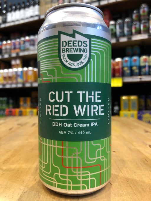 Deeds Cut The Red Wire DDH Oat Cream IPA 440ml Can