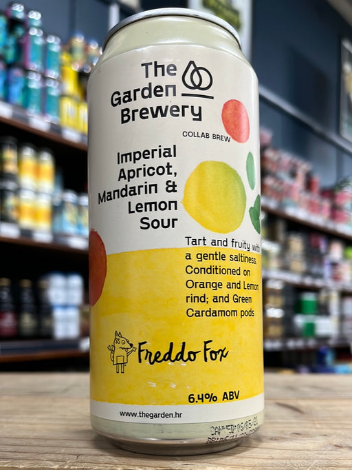 The Garden x Freddo Fox Collaboration Imperial Apricot Mandarin & Lemon Sour 440ml Can