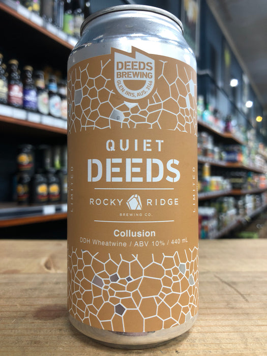Quiet Deeds / Rocky Ridge Collusion DDH Wheatwine 440ml Can
