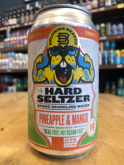 Belching Beaver Pineapple & Mango Hard Seltzer 355ml Can