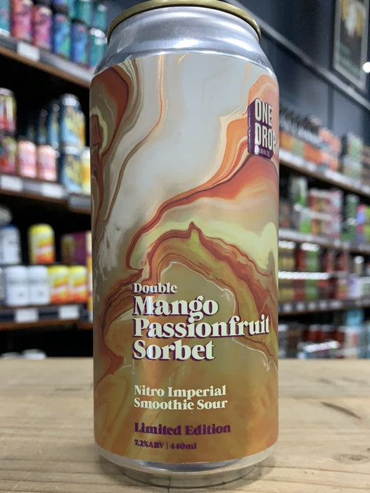 One Drop Double Mango & Passionfruit Sorbet Nitro Smoothie Sour 440ml Can