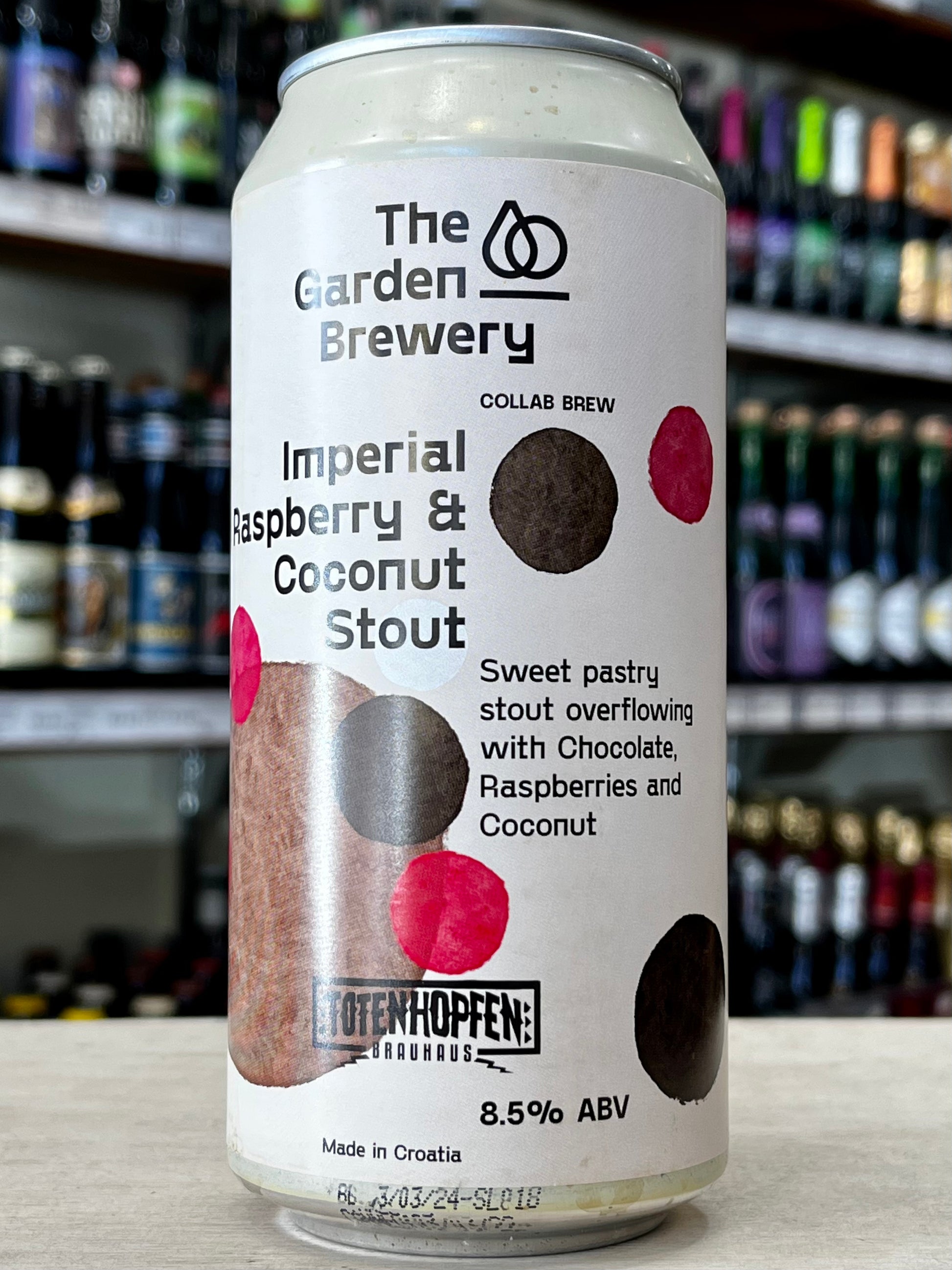 Megaera Raspberry Stout The Garden Imperial Raspberry & Coconut Stout 440ml Can – Purvis Beer