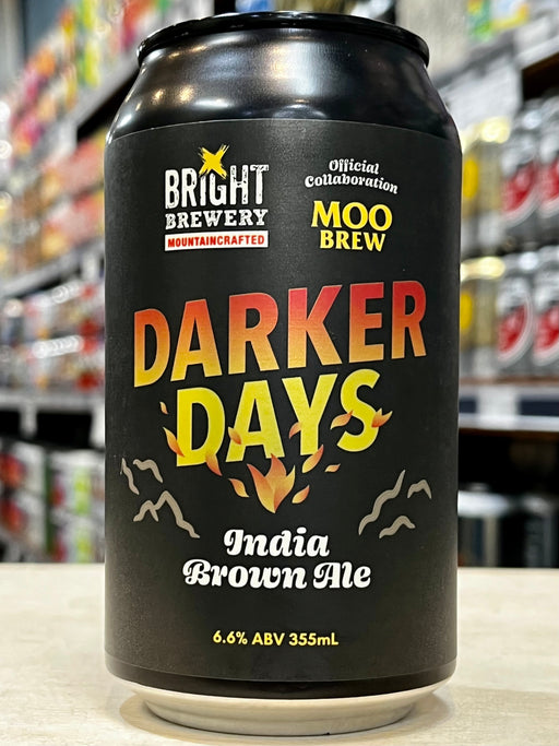 Bright X Moo Brew Darker Days Indian Brown Ale 355ml Can