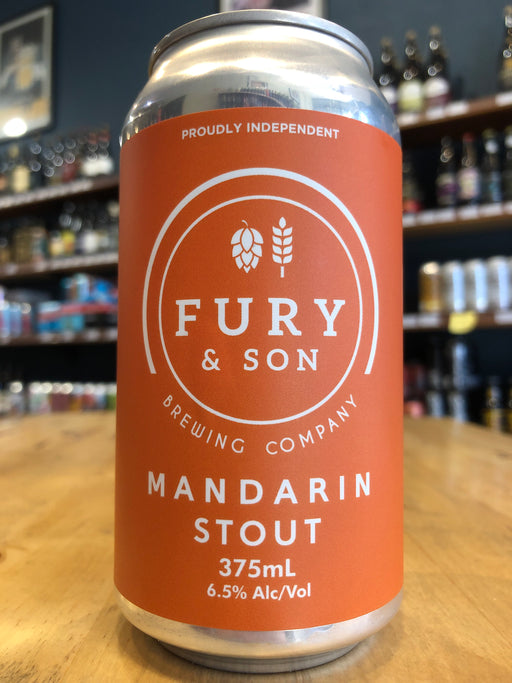 Fury & Son Mandarin Stout 375ml Can