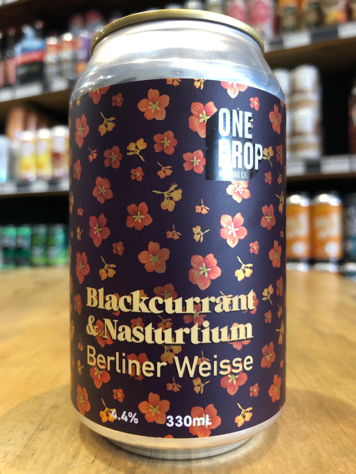 One Drop Blackcurrant & Nasturtium Berliner Weisse 330ml Can