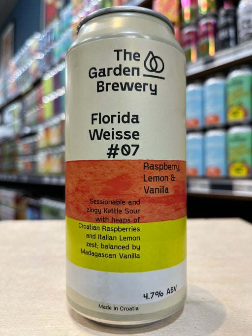 The Garden Florida Weisse #7 Raspberry, Lemon & Vanilla 440ml Can